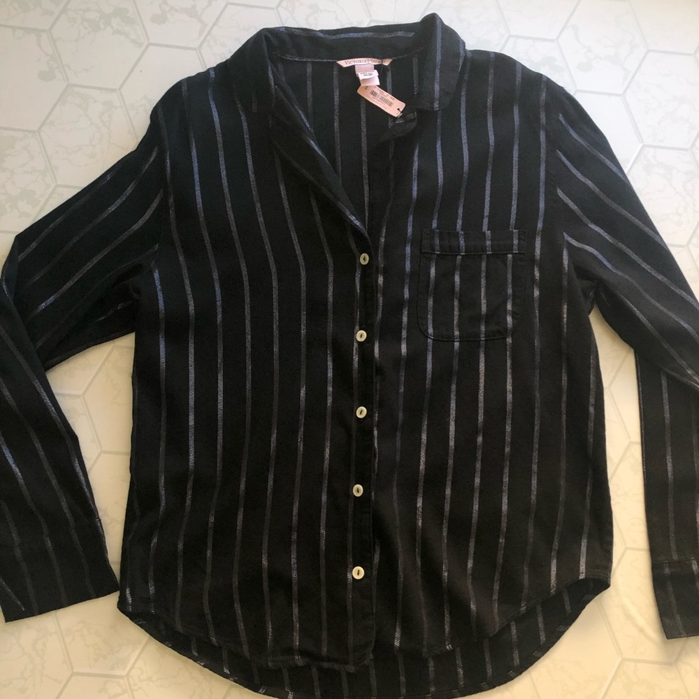 VS Women’s Striped Pijama Top - NWT - Size Small